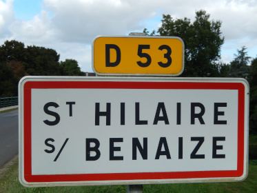 Saint Hilaire sur Benaize panneau